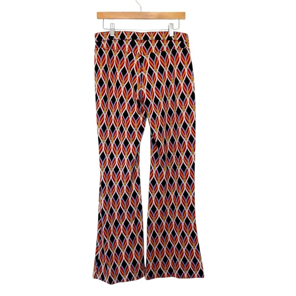 Free People Hip Hugging Jacquard Flare Pants Sz 10